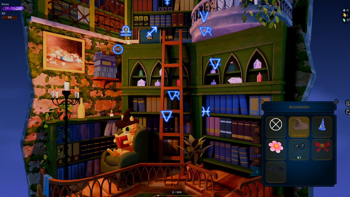 Screenshot aus dem Cozy Game Black Cat Book Club